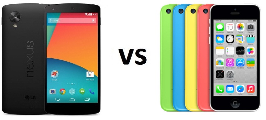 LG Nexus 5 vs iPhone 5c