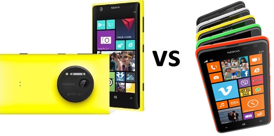 Nokia Lumia 1020 vs Nokia Lumia 625