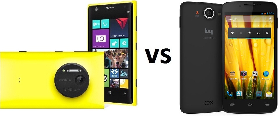 Nokia Lumia 1020 vs bq aquaris 5 HD