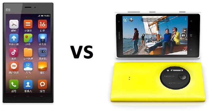 Xiaomi Mi3 vs Lumia 1020