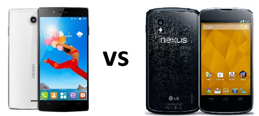 iOcean X7 HD vs LG Nexus 4