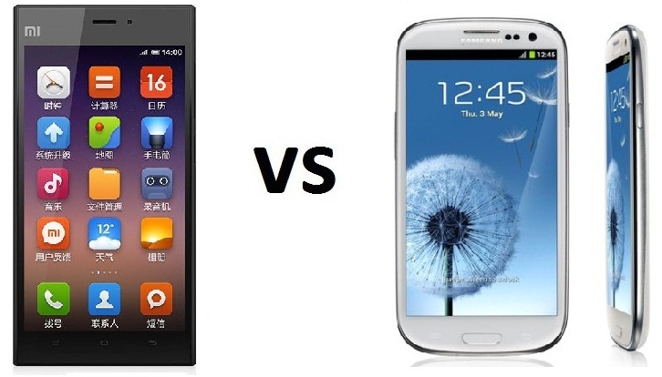 Xiaomi Mi3 vs Galaxy s3
