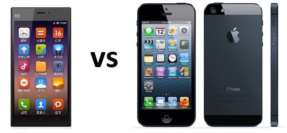 Xiaomi Mi3 vs iPhone 5