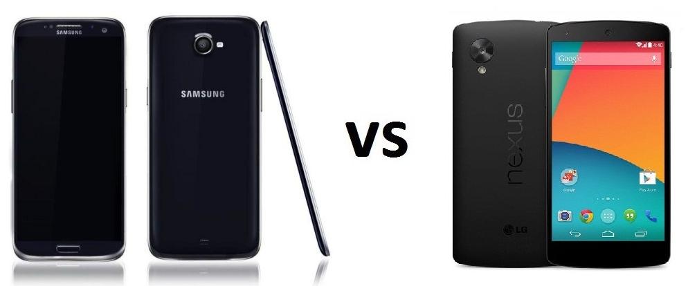 SAMSUNG GALAXY S5 vs Nexus 5