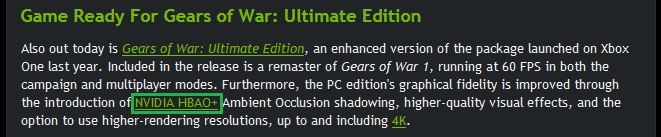 Gears of war: ultimate edition hbao+
