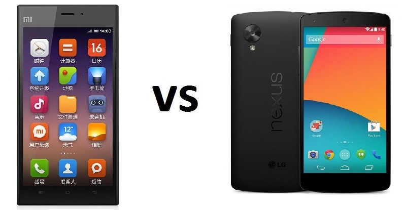 Xiaomi Mi3 vs LG Nexus 5
