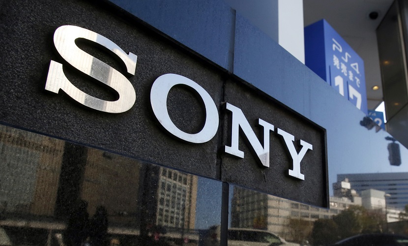 A logo of Sony Corp is seen outside its showroom in Tokyo