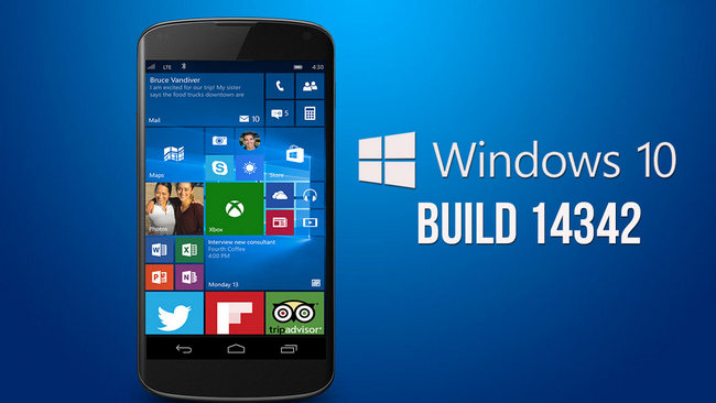 windows 10 mobile build 14342