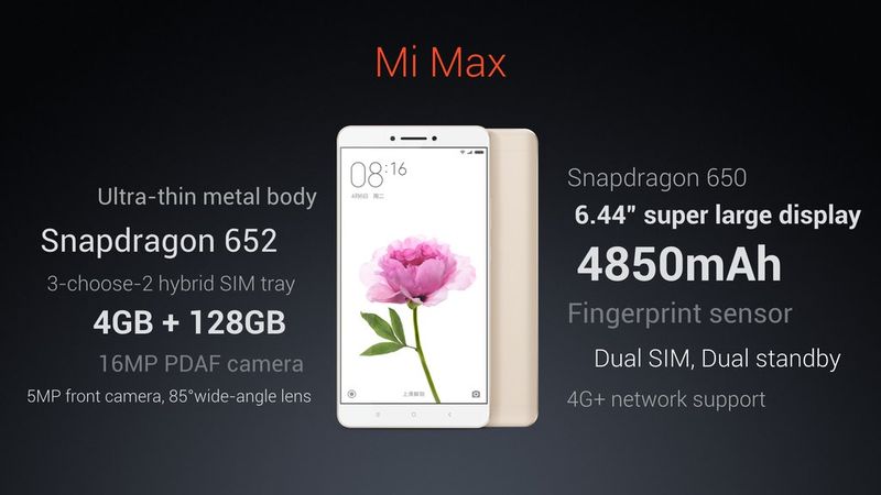 Xiaomi Mi Max anunciado 2