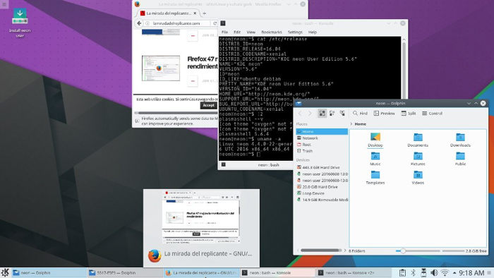 KDE Neon User Edition 5.6
