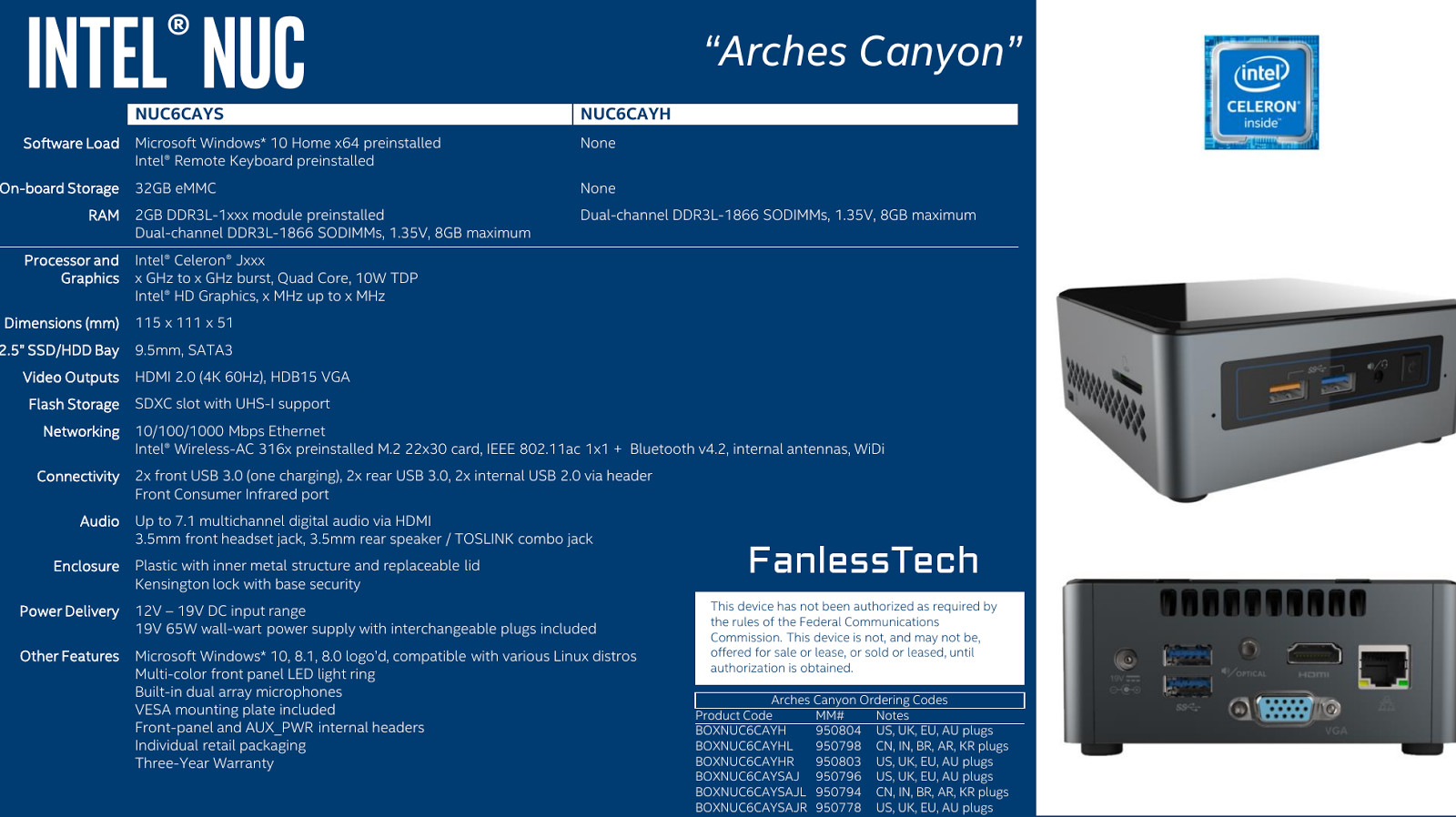 Nuevos Intel NUC con CPUs Baby Canyon y Arches Cany 2