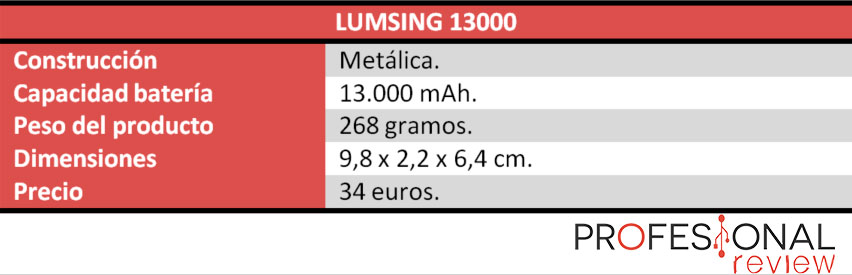 Lumsing 13400 caracteristicas