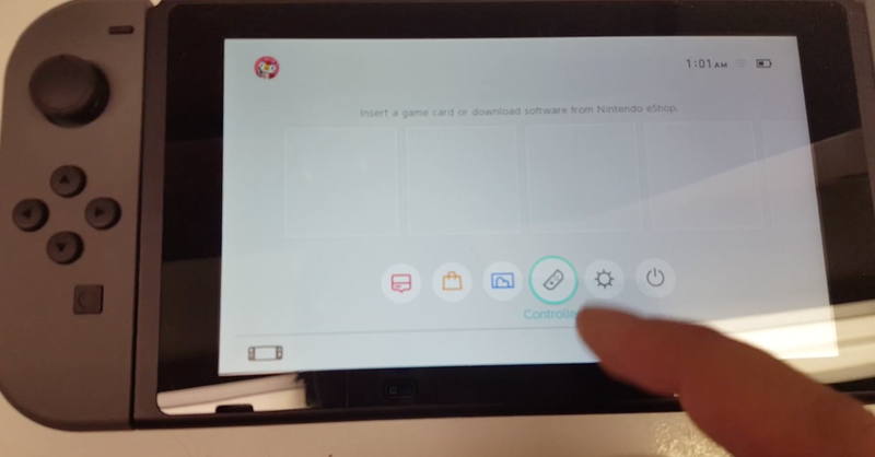 Interfaz de Nintendo Switch
