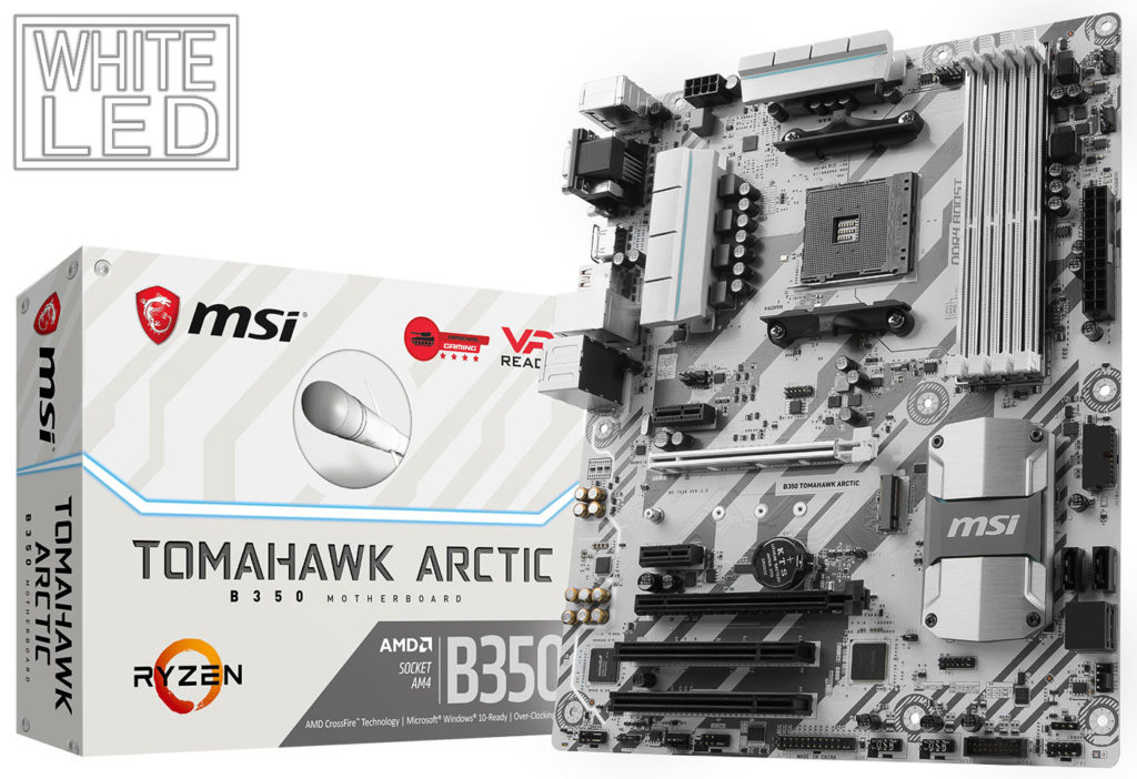 MSI B350 Tomahawk Arctic y B350M Mortar Arctic se visten de blanco ártico MSI B350 Tomahawk Arctic y B350M Mortar Arctic se visten de blanco ártico