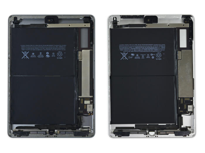 iPad Air 1 (izquierda) - Nuevo iPad (derecha)