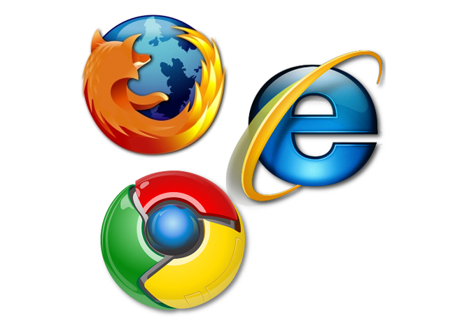 Internet Explorer - Chrome - Firefox