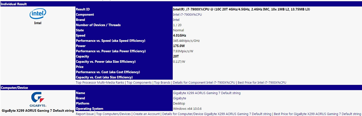 Intel Skylake-X i9 7900X nuevos detalles