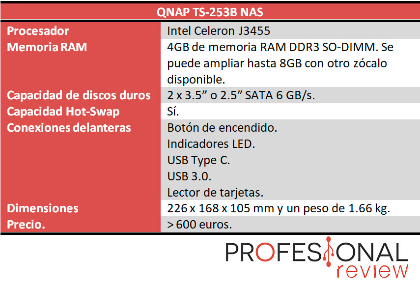 QNAP TS-253B QNAP TS-253B caracteristicas