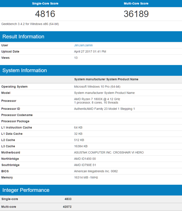 Intel Core i7-7820X vs AMD Ryzen 7 1800X