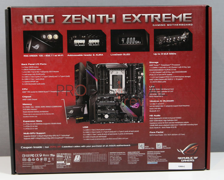 Asus ROG X399 Zenith Extreme