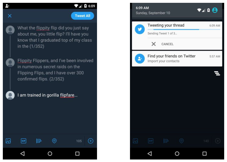 Twitter prepara en una nueva función "tweetstorm"