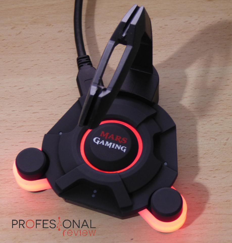 MARSGAMING MMS2 – Hub USB 3.0 A 4 Porte Con Supporto Per Cavo Mouse E LED Rosso