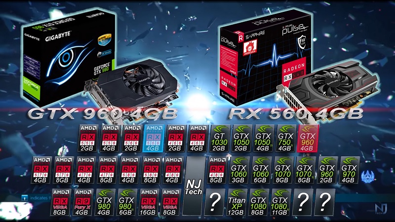 Radeon RX 560 vs GeForce GTX 960