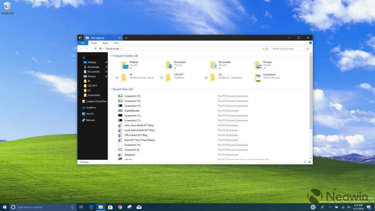 Windows 10 añadirá un tema oscuro al Explorador de Archivos