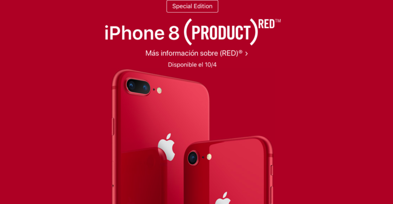 Apple lanza lanza el iPhone 8 y 8 Plus PRODUCT (RED) Special Edition