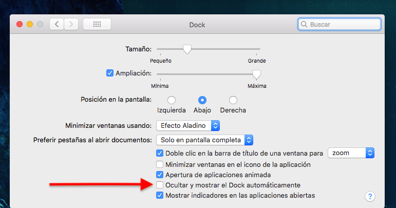 Cómo ocultar el Dock en tu Mac