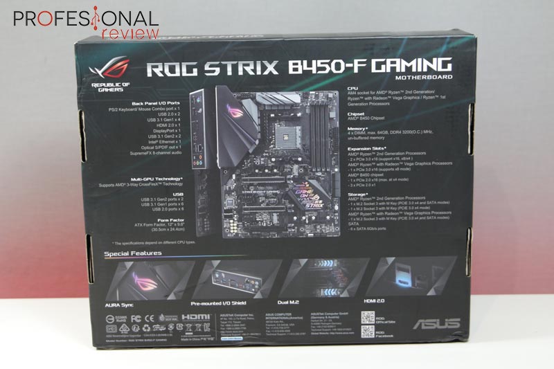 Asus ROG STRIX B450-F GAMING