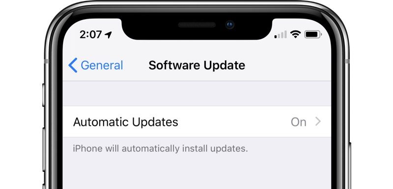 Cómo activar las actualizaciones de software automáticas en iOS 12