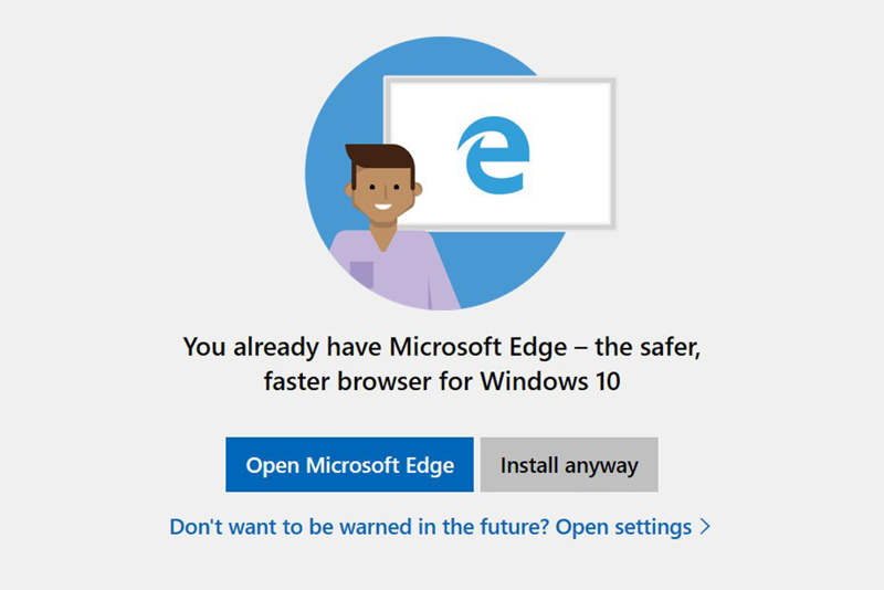 Microsoft quiere impedir que instales un navegador alternativo a Edge