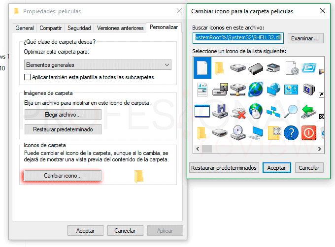 ▷ Cómo personalizar y cambiar iconos en Windows 10