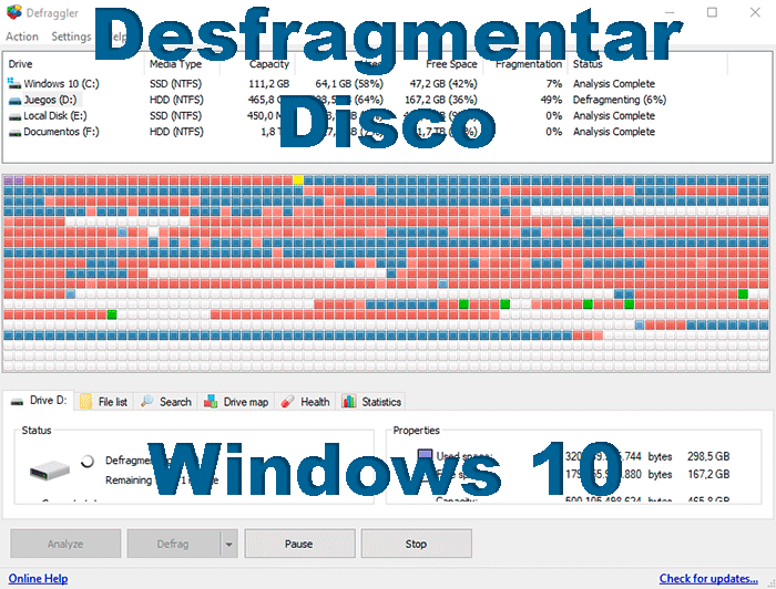 Desfragmentar disco Windows 10