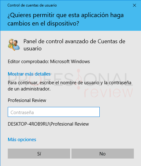 Restablecer contraseña Windows 10 paso10