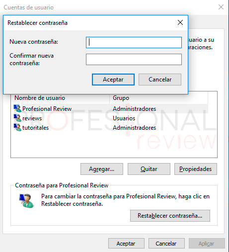 Restablecer contraseña Windows 10 paso12