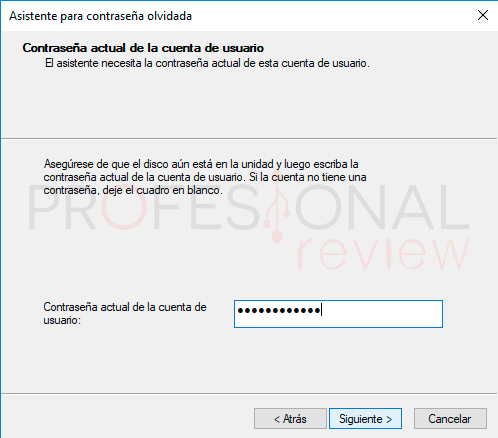 Restablecer contraseña Windows 10 paso15