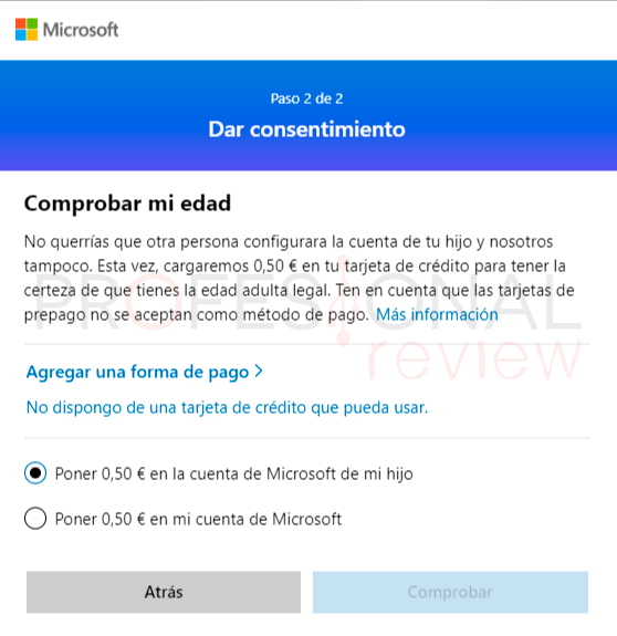 Control parental Windows 10 paso12