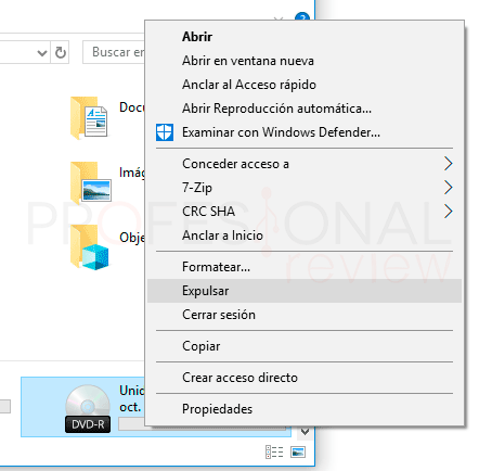 Grabar DVD Windows 10 paso07