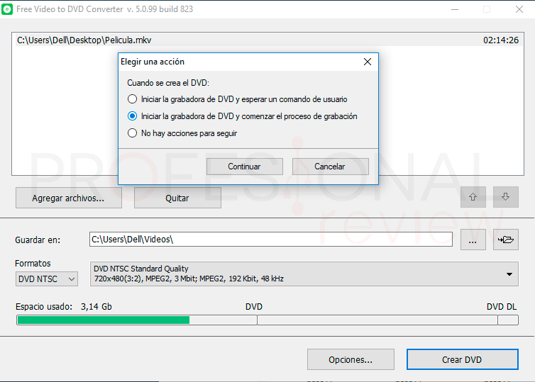Grabar DVD Windows 10 paso14