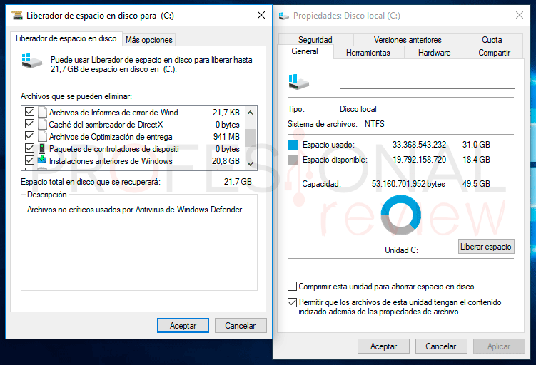 Liberar espacio Windows 10 paso03