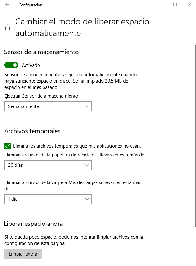 Liberar espacio Windows 10 paso07