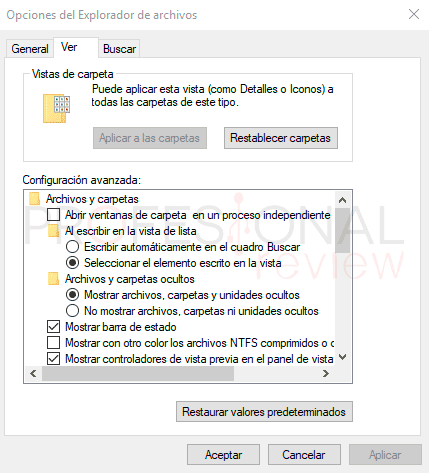 Ver archivos ocultos Windows 10 paso05