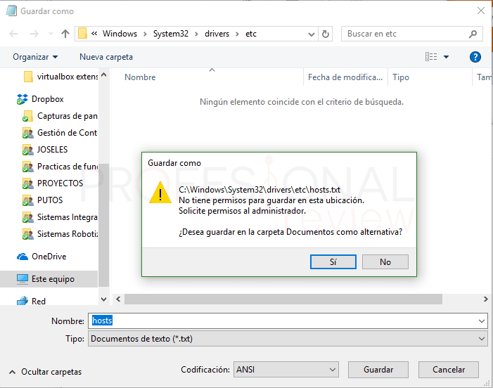 Archivo hosts Windows 10 tuto02