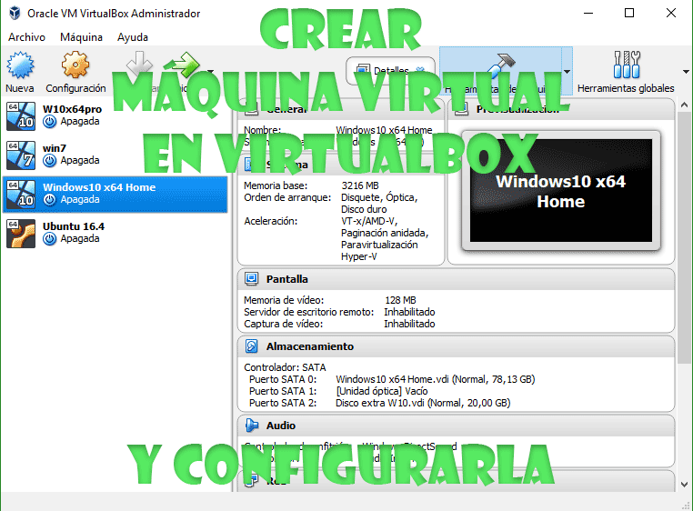 Crear máquina virtual en VirtualBox