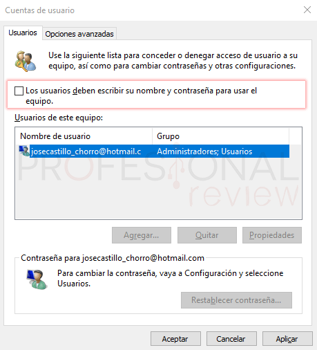 Iniciar Windows 10 sin contraseña tuto02