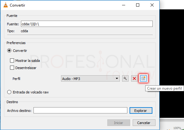 Pasar CD a MP3 Windows 10 tuto10