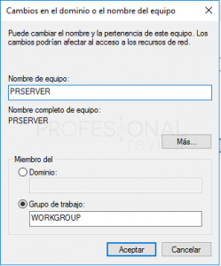 Instalar Active Directory en Windows Server 2016