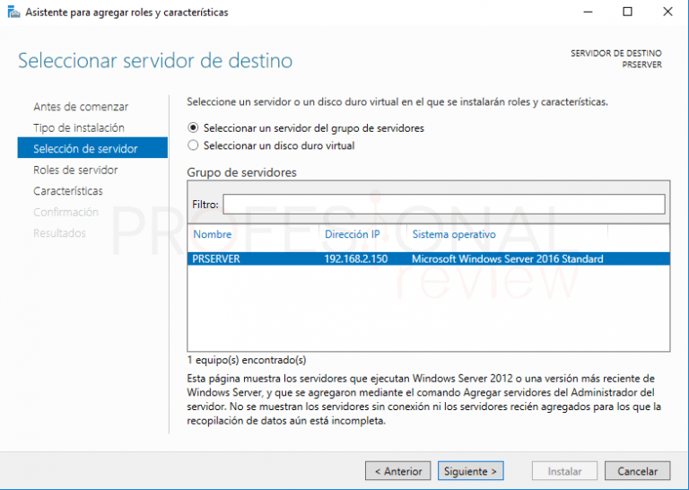 Instalar Active Directory en Windows Server 2016